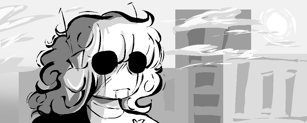 Upon closer inspection, the figure is Pearl's Girl, not displaying any pupils and shadowed by the setting sun.