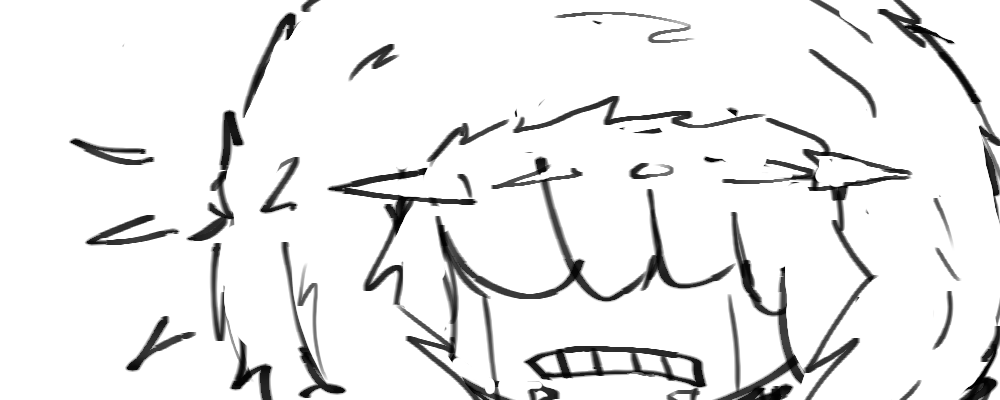 A close-up on a hooded AISR with snake bite stud piercings and spikes on their head. He grimaces at Peyton.